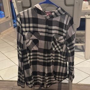 Hippie Rose Monochrome Plaid Shirt